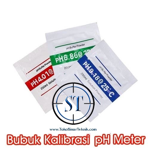 Bubuk Kalibrasi PH Meter 3 Macam Serbuk Asam Basa Buffer Powder 25-30C