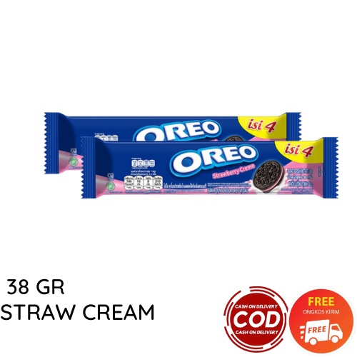 OREO ORIGINAL, ICE CREAM, STRAW CREAM &amp; CHOCOLATE CREAM 38 GR