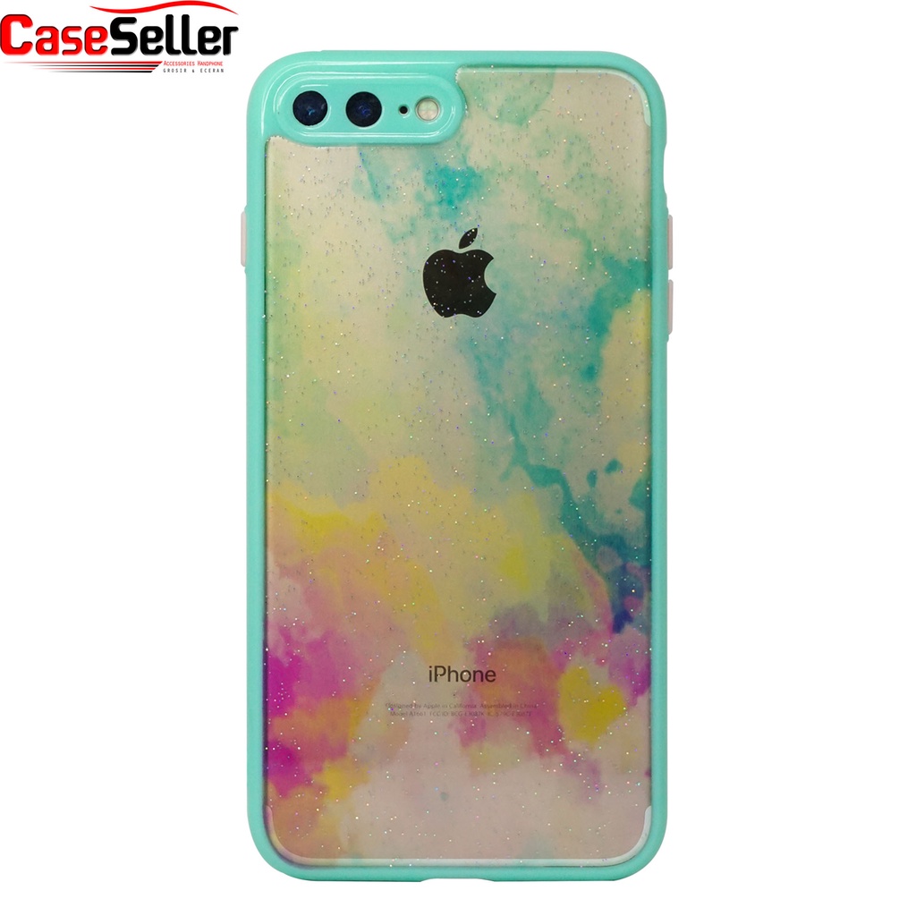 Apple iPhone 6+ | 7+/ 8+ | 9/ XR | 9+/ XS Max Soft Case Clear Glitter Case Casing HP Cantik
