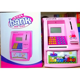  MAINAN  ANAK  CELENGAN ATM  MINI MESIN  HITUNG SALDO UANG 