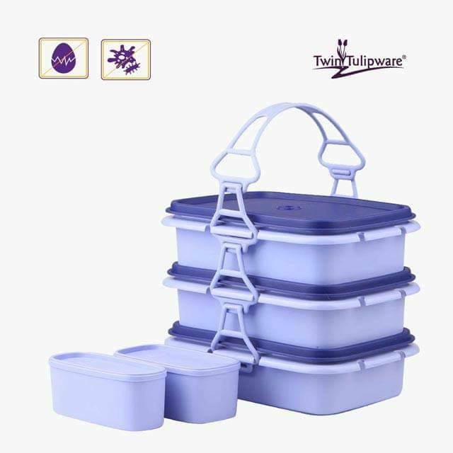 Rantang lunch box 3 susun tulipware