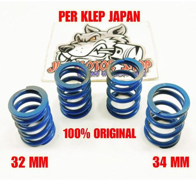 Sepasang Pir Per Klep Japan Jepang Mio Jupiter VEGA R RR ZR Supra Revo Blade Grand Karisma Beat Shogun Smash Nuovo Fino Mio J M3 Xeon Vario 110 Mio Soul Sporty X-Ride Spin Tinggi 32 Dan 34 MM