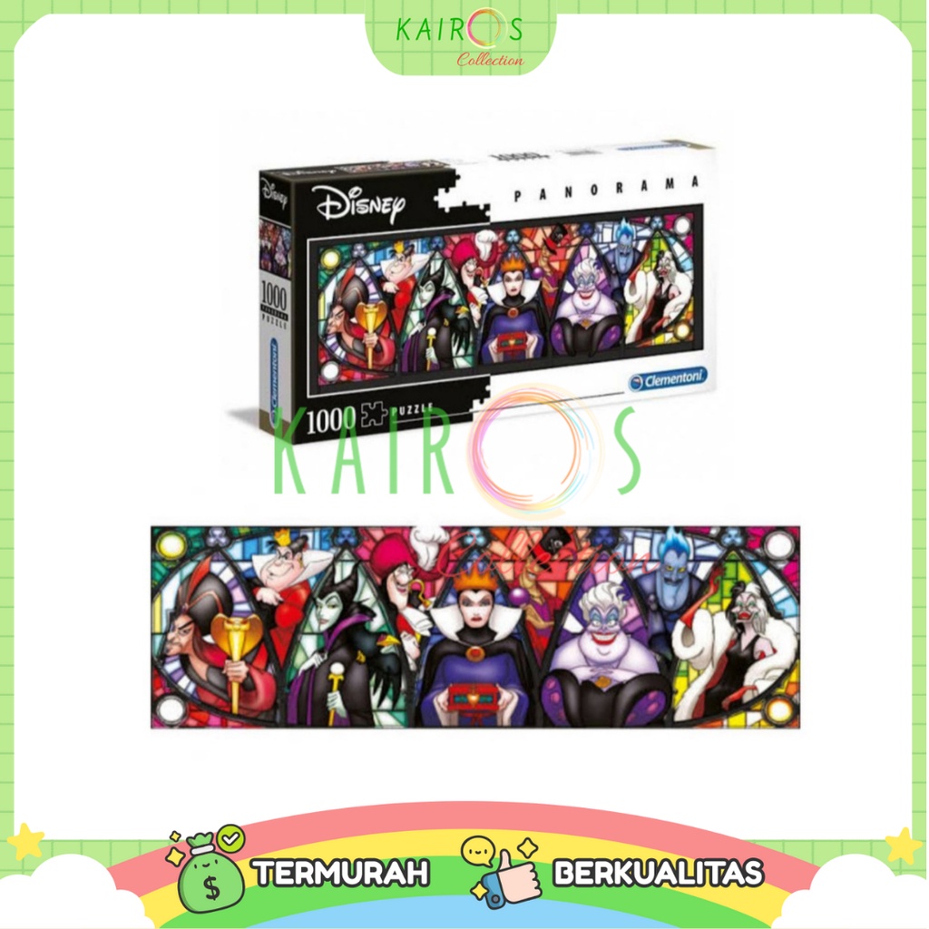 Clementoni Disney Villains Panorama Puzzle 1000 Pcs