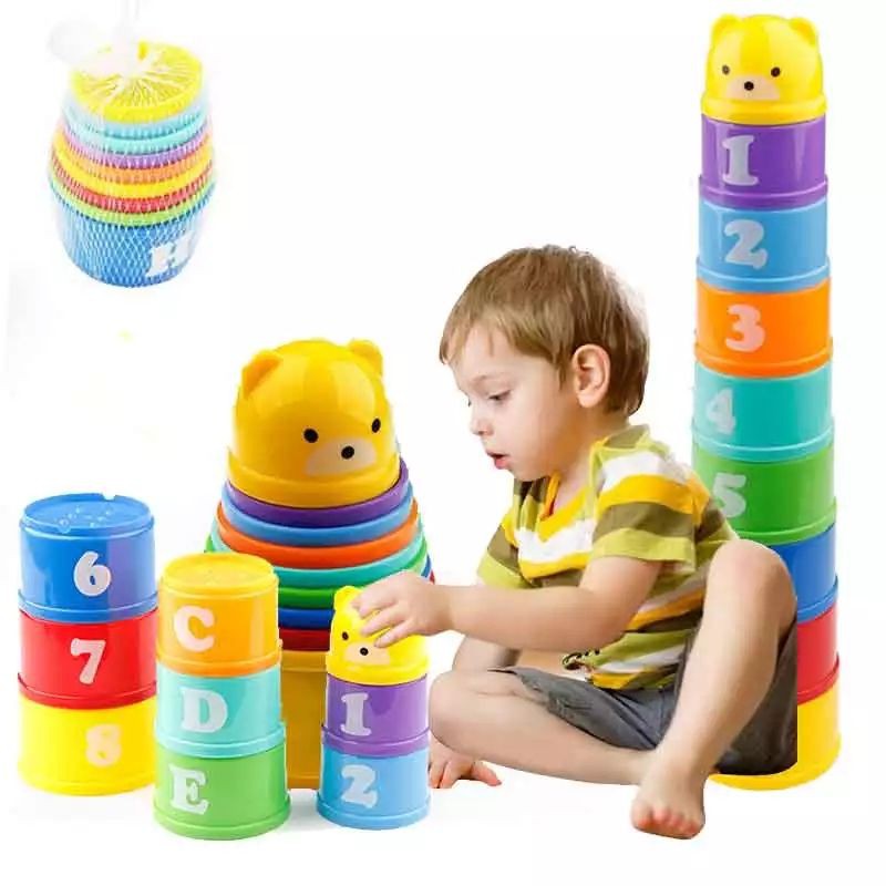 Stacking Toys Stacking Cups Cup Mainan Susun Bayi Mainan Edukasi Bayi Gelas Susun