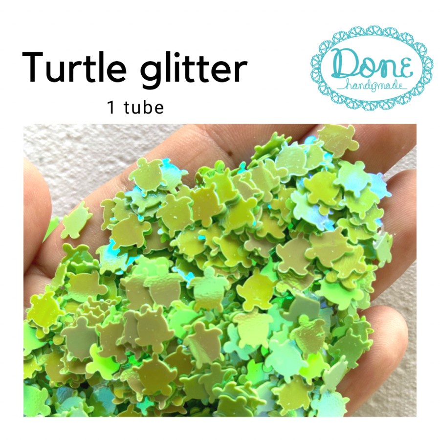 Sprinkle turtle glitter kura kura slime glitter dekorasi craft