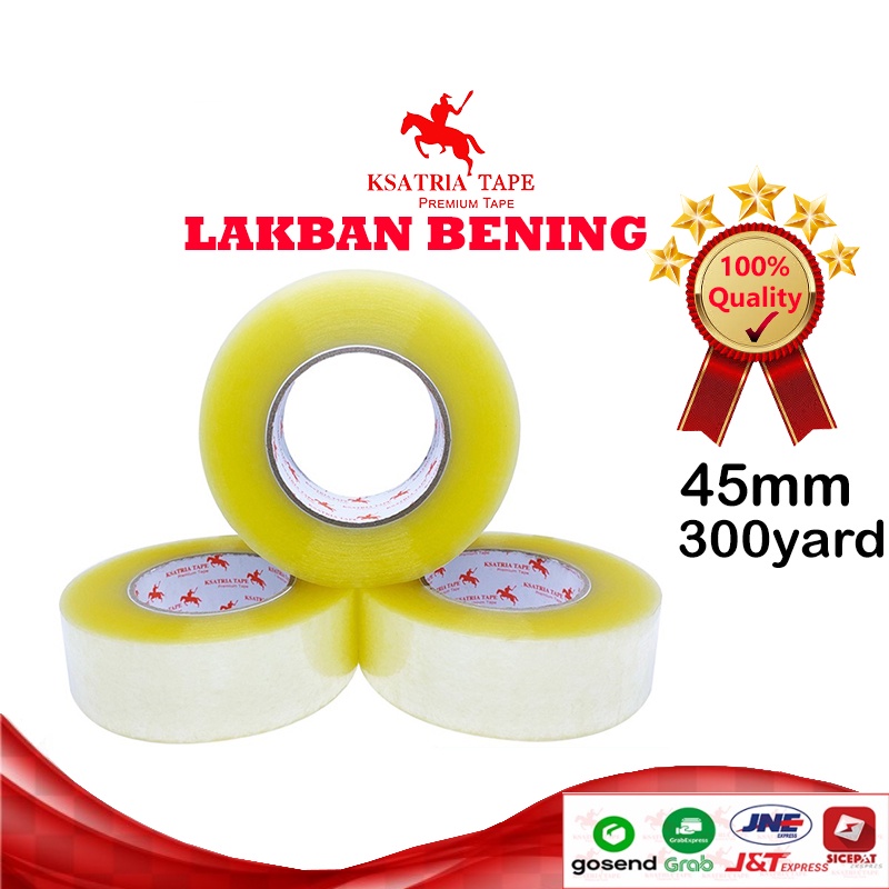 

[TERMURAH] Lakban OPP Tape / Lakban Bening / Lakban Coklat Dunia Packing 45 mm X 300 yard -COD