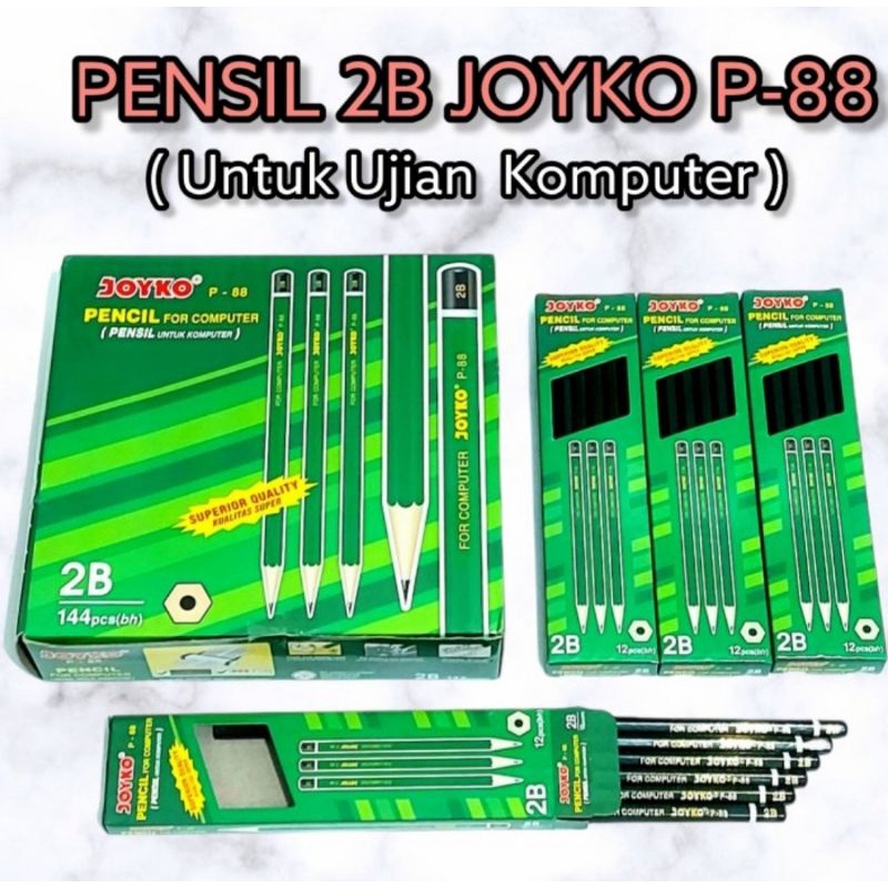 

Pensil 2B Joyko P88 1 lusin Cocok Ujian Komputer