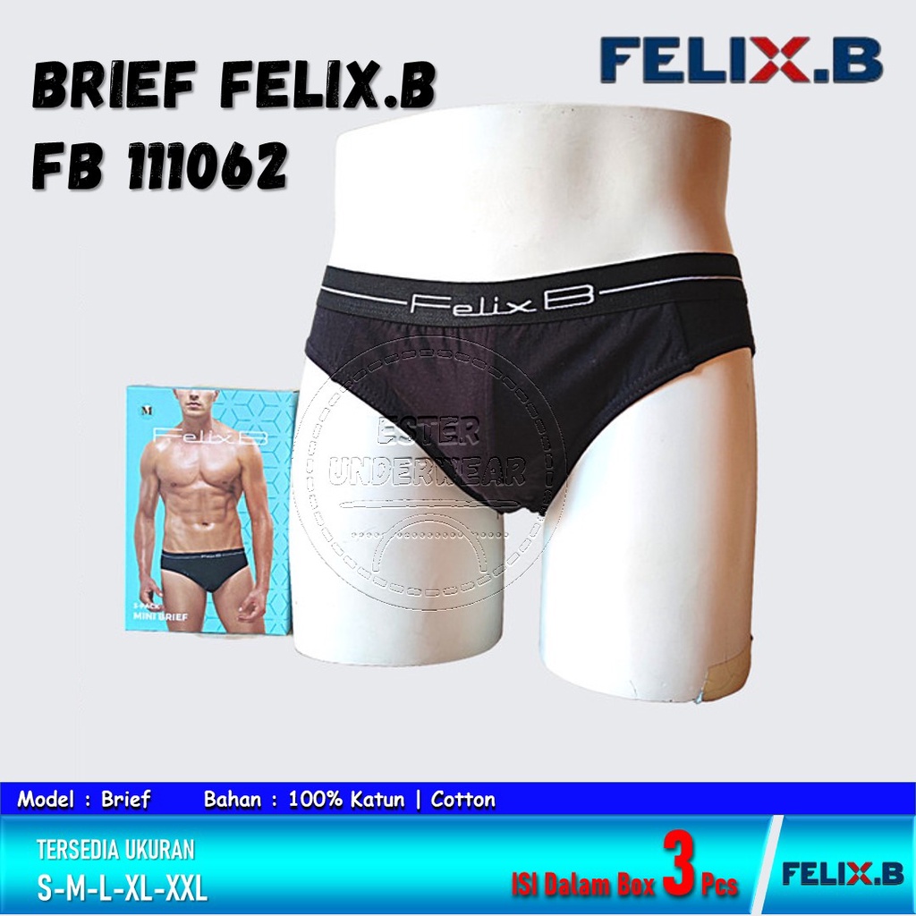 CELANA DALAM PRIA FELIX.B FB 111062 ISI 3 PCS | BAHAN KATUN