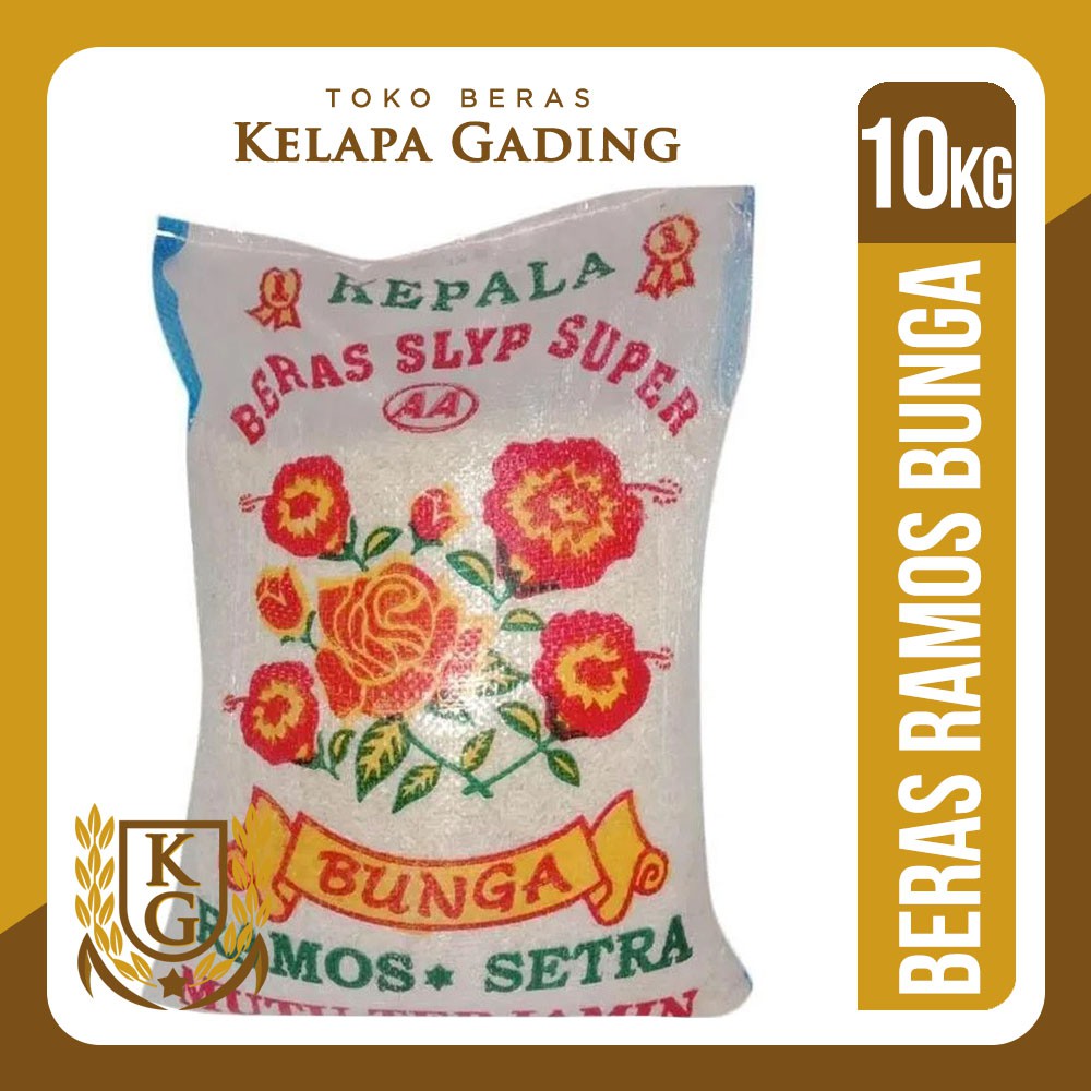 

BERAS RAMOS SETRA CAP BUNGA SUPER AA 10 KG BERAS CAP KEMBANG 10KG