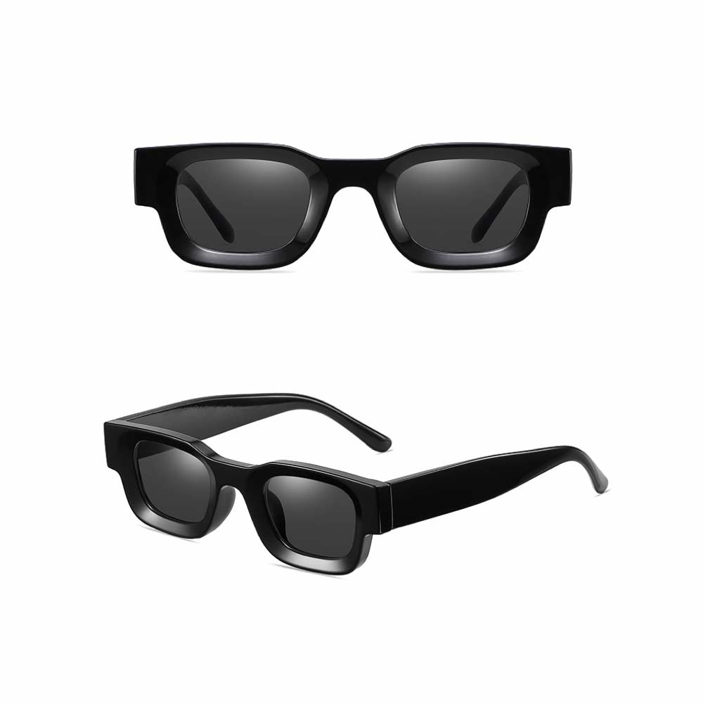 Kacamata UV400 [ Hitam Hitam ] Anti Radiasi - Sunglasses Pria &amp; Wanita Korea - HM8105