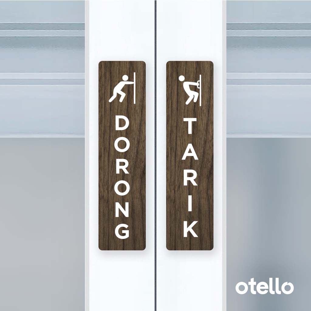 

Otello Label Sticker Dorong Tarik Icon Unik Sign Acrylic Modern Minimalist Signage Board Label Akrilik Kayu Pintu Tempel Stiker Pintu Kafe Restoran Kantor Gedung