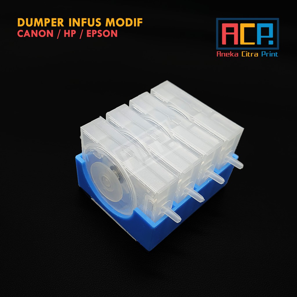 Dumper Infus Modif Printer HP Canon Epson - Damper Tabung Infusan - Plat Biru