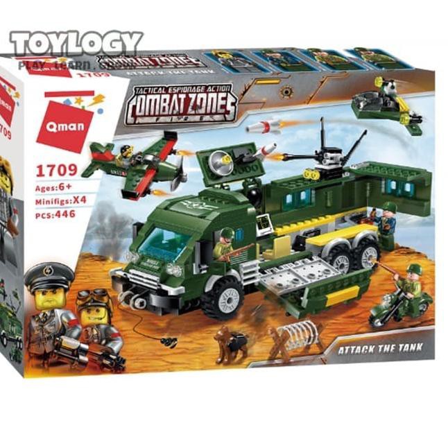｀ EH7 Block Qman Combat Zones Attack the Tank Truk Militer Tentara Lego 1709 ❈
