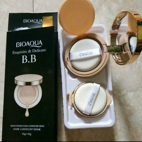 [ORI] Bioaqua Cushion BB Cream + Refill  Hydrating Soft &amp; Flawless Air Menjaga Make Up Tetap Cantik Seharian - BPOM 30 gr