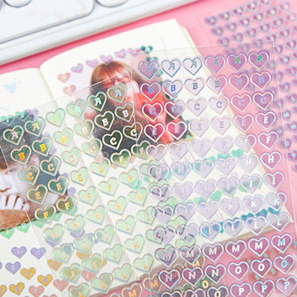 Agustina Alfabet Alat Tulis Stiker Telepon Gadis Scrapbooking Jurnal Handbook DIY Album Hias Bling Huruf Hati