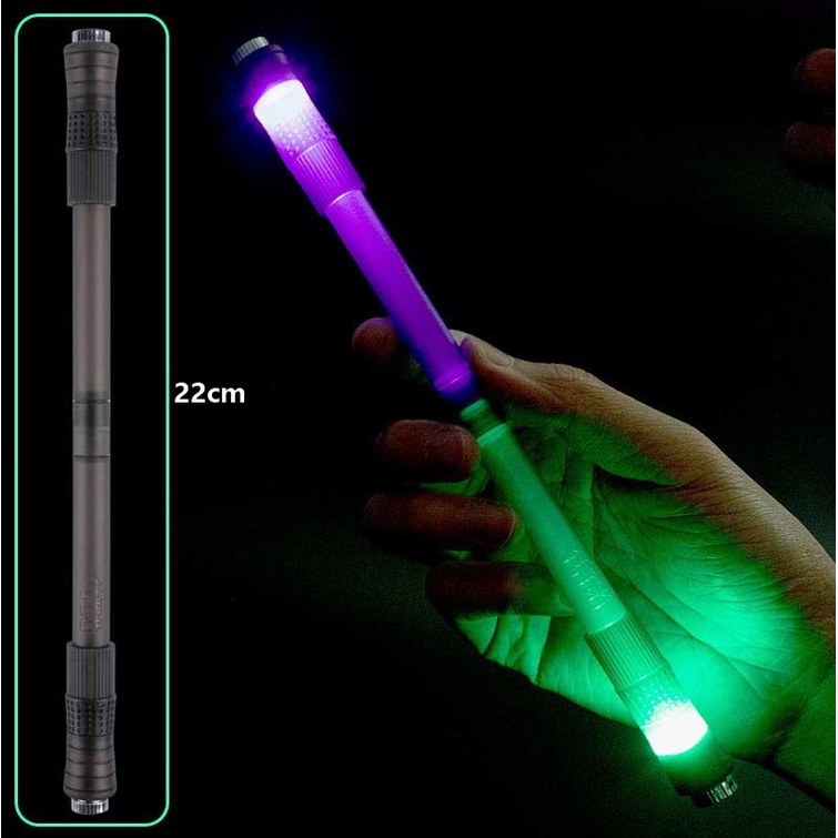 [DENGAN LED] Spinning pen pena spinner led balance anime lampu nyala polos spining rotasi berputar anti stress zodiac zhigao haikyuu demon slater