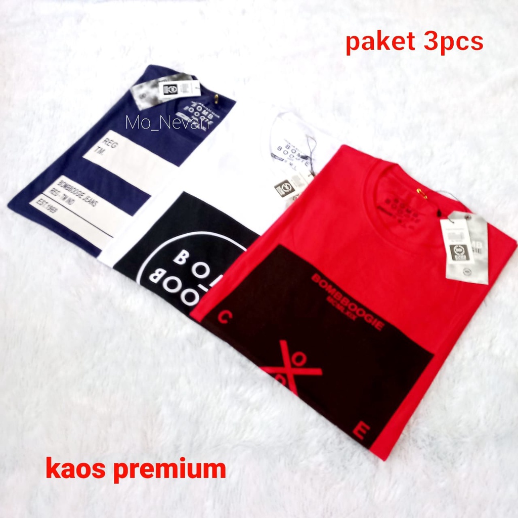 3 Pcs 100rb Kaos Bombogiee pria 100 3pcs | kaos pria distro bandung | kaos bombogie asli | Baju Distro Pria Keren 2021 | Kaos pria dewasa 3 pcs 100 | T Shirt Pria Casual Preimum | kaos pria keren | Mo nevan_clothing