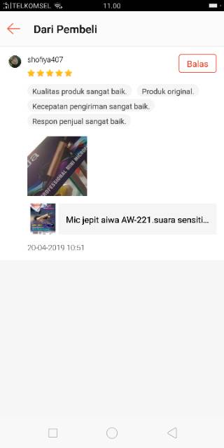 Mic jepit aiwa AW-221.suara sensitif dan jernih cocok buat imam.pidato all.