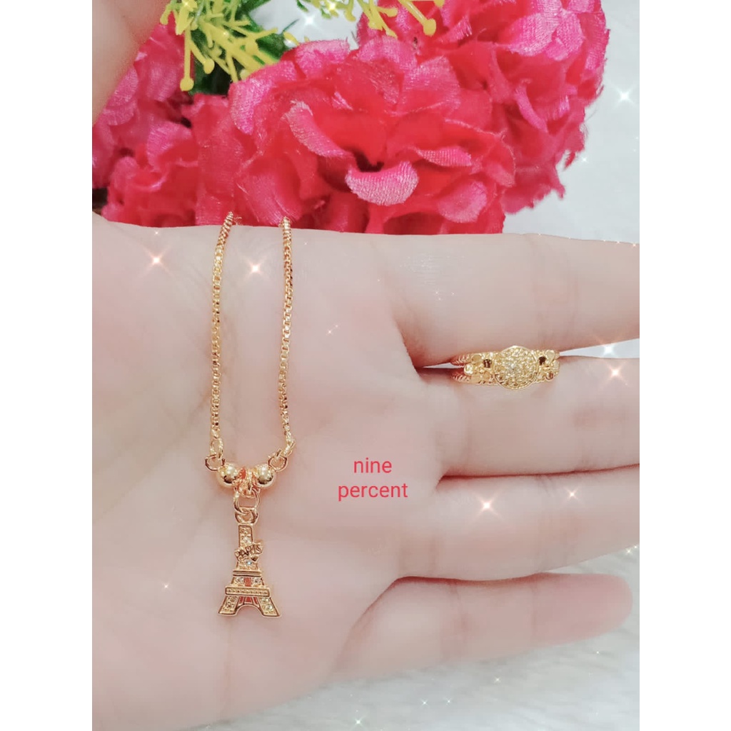 Kalung anak gold xuping motif kupu2 free cincin