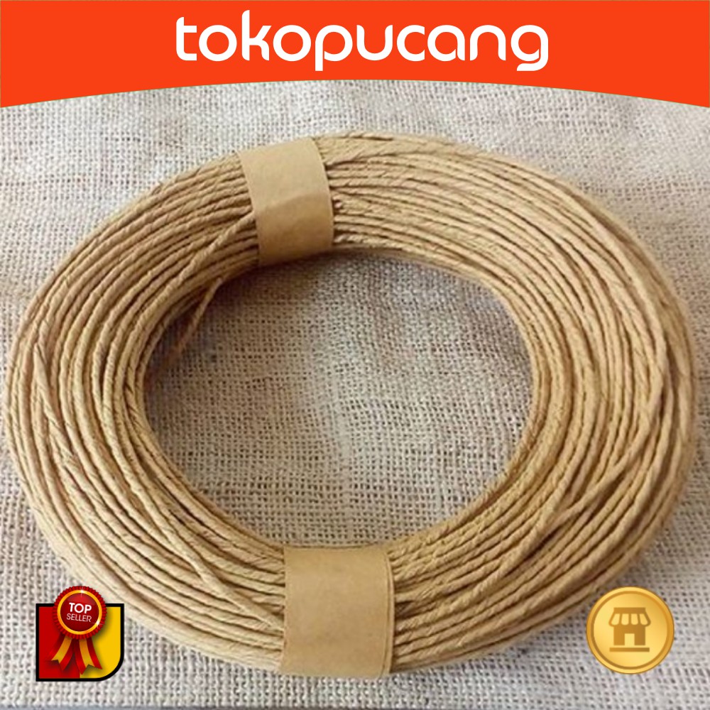 

Tali kraft kertas per 100 meter craft 3mm paper rope kertas gulung
