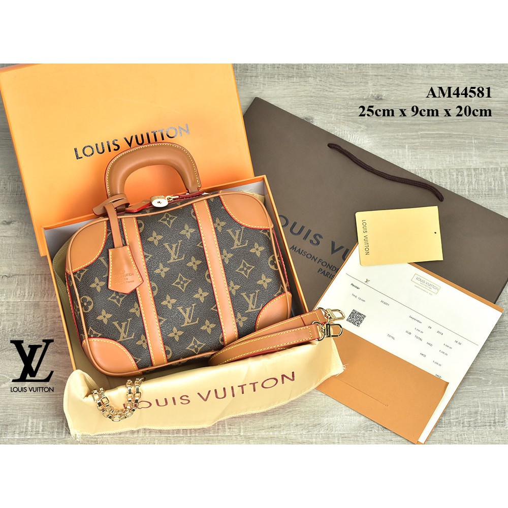 Supplier Tas Branded Tas LV Mini Luggage Canvas MONOGRAM MATANG Semi Premium AM44581