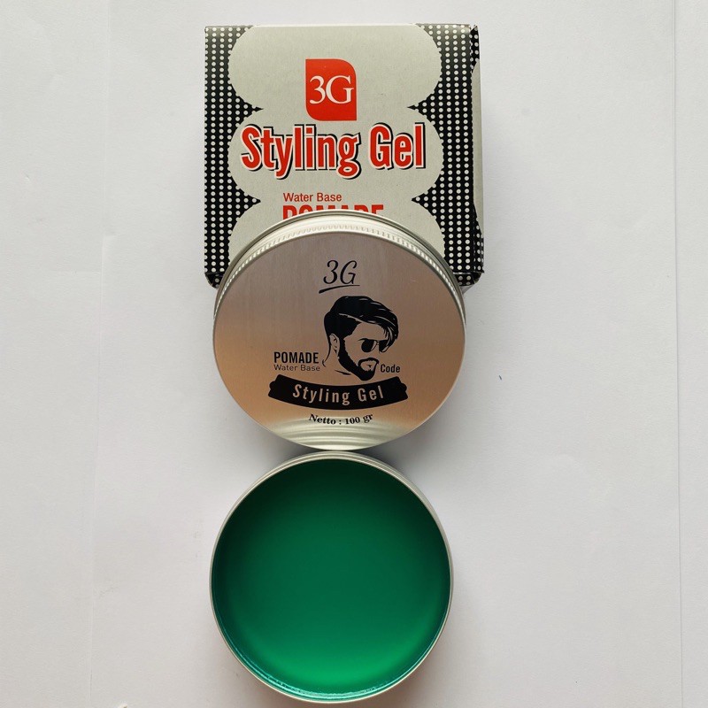 3G Hair Styling Gel Pomade Rambut Water Base 100gr/3G Pomade/Pomade Water Base