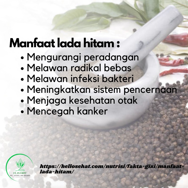 Rempah Bumbu Dapur Black Paper Lada Hitam Bubuk Biji Kasar Asli Herbal Organik Penyedap Rasa Murni