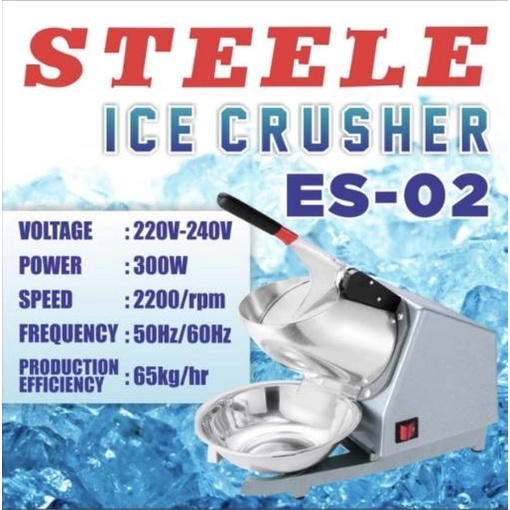 Bisa Cod!!! Mesin Serut Ice Crusher Steele ES-02 Dengan 2 Mata Pisau Elektrik Sangat Praktis Dan Hemat Listrik Berkualitas