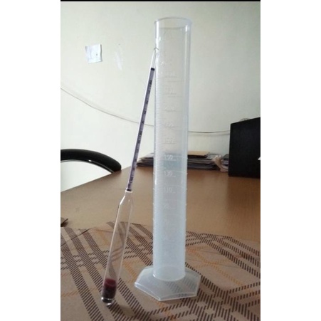Hydrometer Minyak Atsiri Minyak Cengkeh Plus Gelas Ukur 250 ml PP