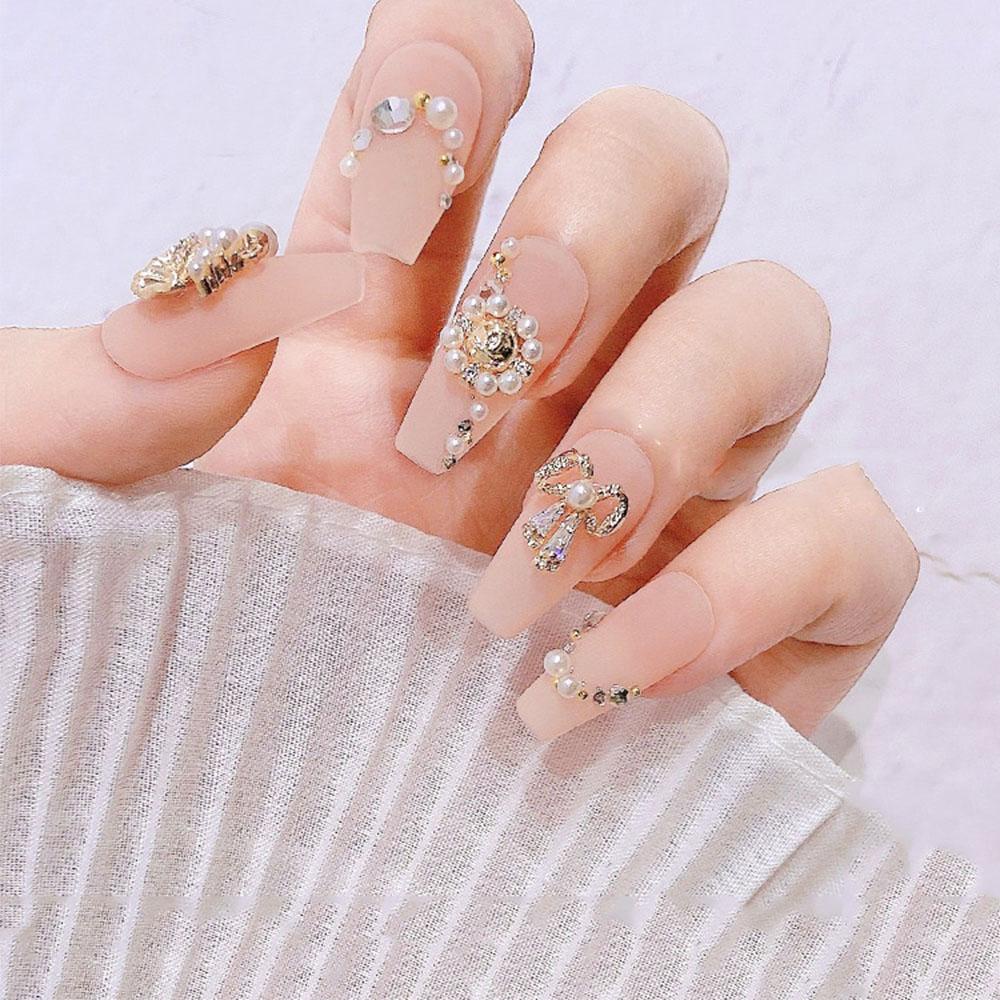 Needway Nail Art Zirkon Perhiasan Zirkon Manicure Aksesoris Flash 3D Alloy Jewelry Love Nail Diamond