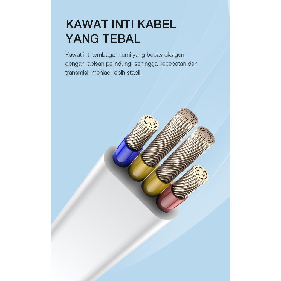 ROBOT RGL100 Kabel Data Lightning 2.1A 1M Data Cable For Iphone - Garansi Resmi 1 Tahun