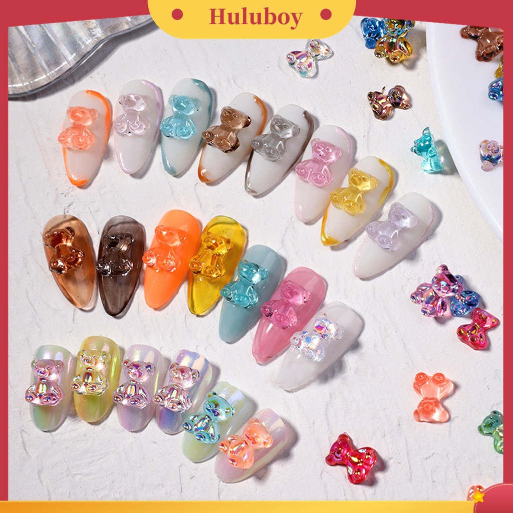 Huluboy Huluboy♡ 50 Pcs Berlian Imitasi 3D Multifungsi Bahan Resin Untuk Dekorasi Nail Art
