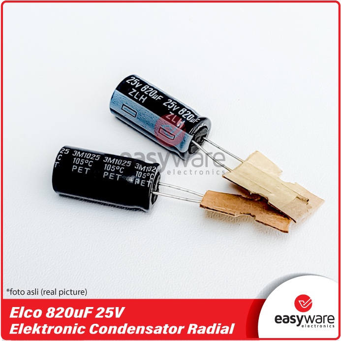 Elco 820uF 25V Kapasitor Elco 820uf 25v Radial