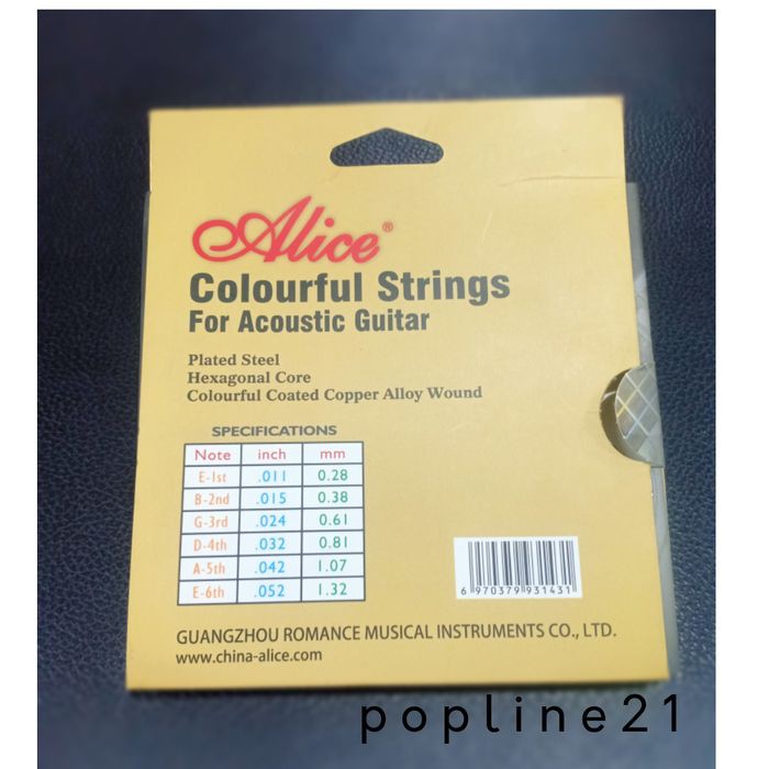 Senar akustik Alice Warna / Acoustic Colourful Guitar Strings ALICE