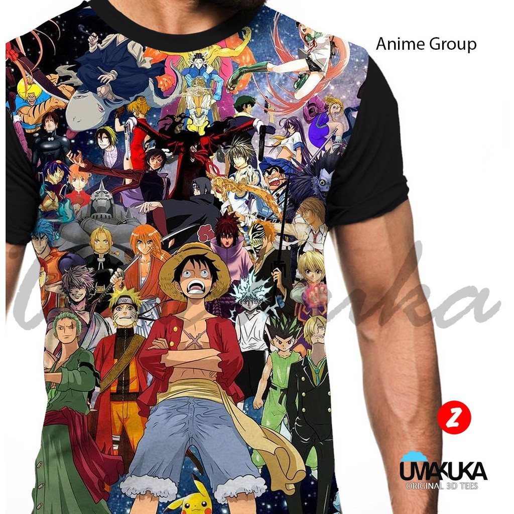 KAOS FULLPRINT ANIME KEREN TERLARIS / KAOS ANIME / KAOS FULLPRINT