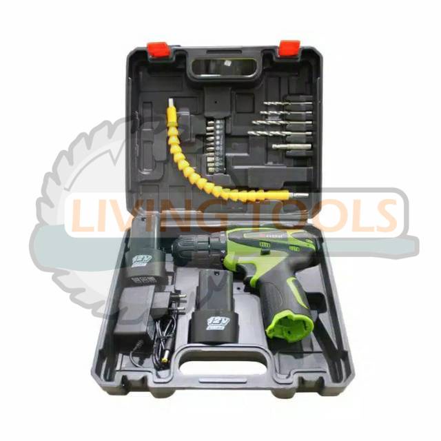 Mesin Bor Baterai NANKAI Bor Cordless Drill Portable Charger 12V Set Murah