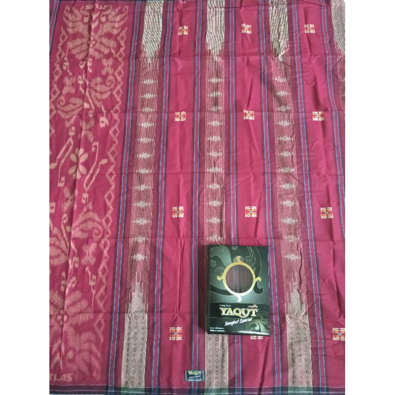 Sarung atlas songket special afkir merk Yaqut songket special