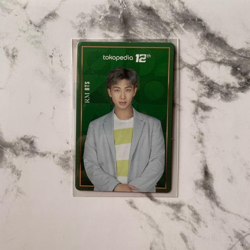 pc photocard rm namjoon bts toko sebelah green hijau