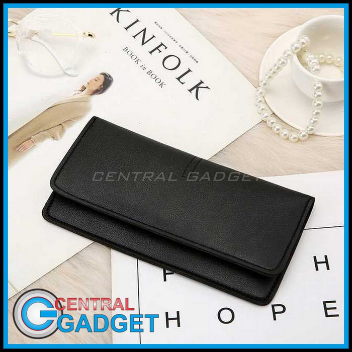 Dompet Wanita Simple Desain Panjang bahan Kulit - W101407