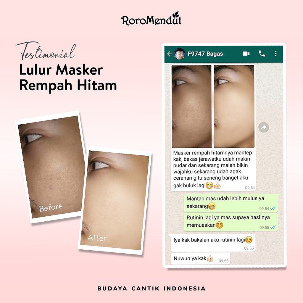 Roro Mendut Lulur Rempah Hitam Whitening 40 gr Pencerah Dan Pemutih Kulit Wajah