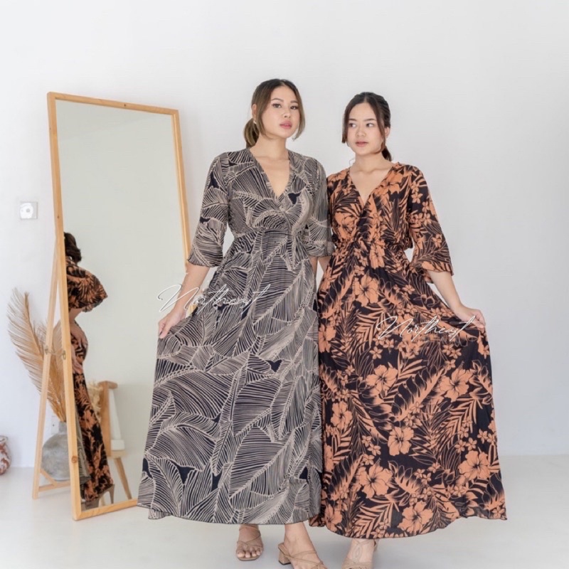 Naia Long Dress Rayon Gamis Northeast Bali Hijab Friendly tie dye