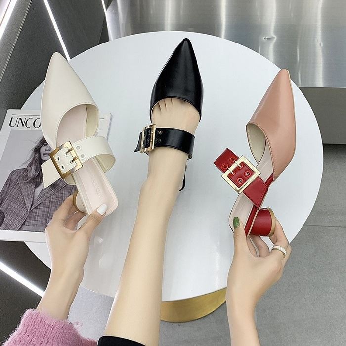 JSH 168 (SIZE 36-39) RISCE SANDAL HEELS 4CM IMPORT WANITA CEWEK PEREMPUAN JAKARTA BATAM FASHION