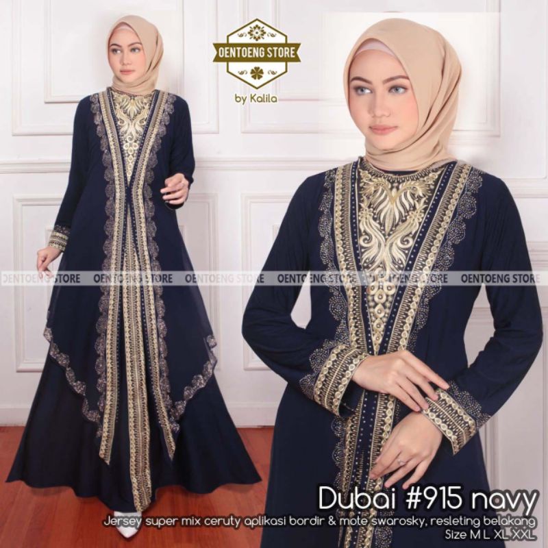 abaya Dubai 915 navy, maroon, mustard, botol