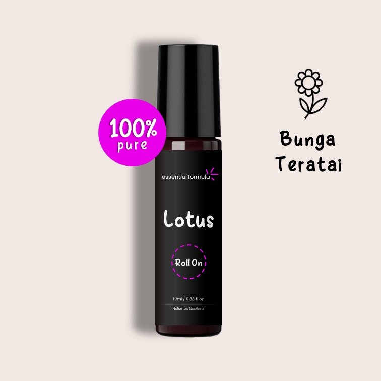 10ml Organic Lotus Essential Oil Roll On Bunga Teratai Murni 100%