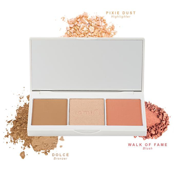 TERJAMIN AMAN Iomi 3in1 Face Palette (Bronzer, Highlighter & Blush) - Malibu Night