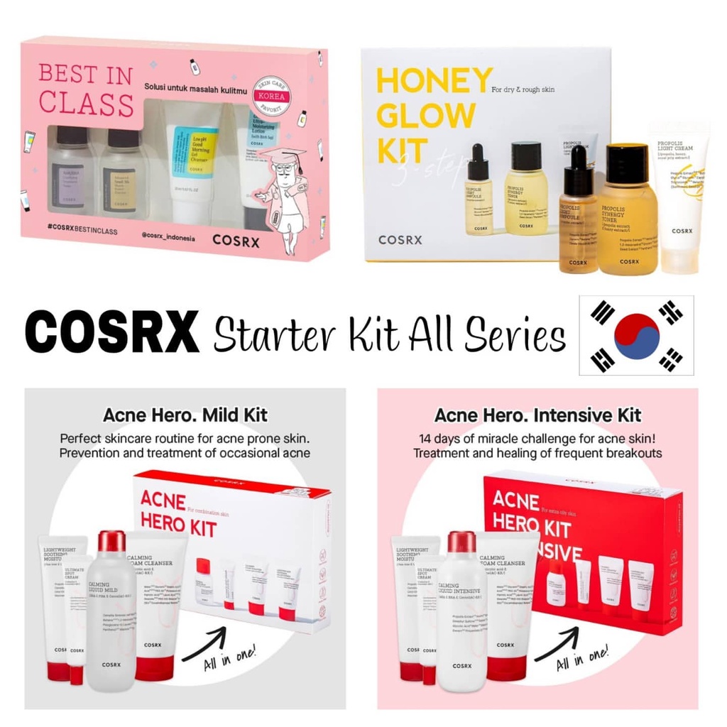 COSRX Starter Kit | Best In Class | AC Collection Acne Hero | Honey Glow