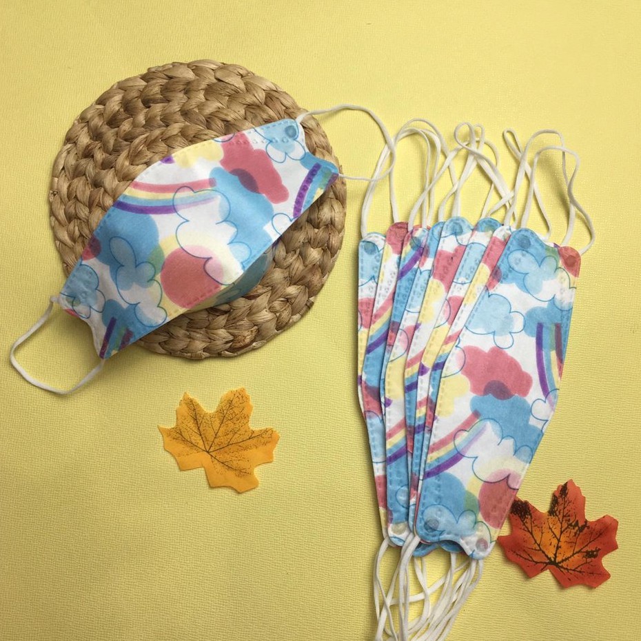 3-10PCS Masker  KF94 Dewasa Motif  Masker KF94 EVO 4 Lapis Motif  KF94 Motif Premium Polos