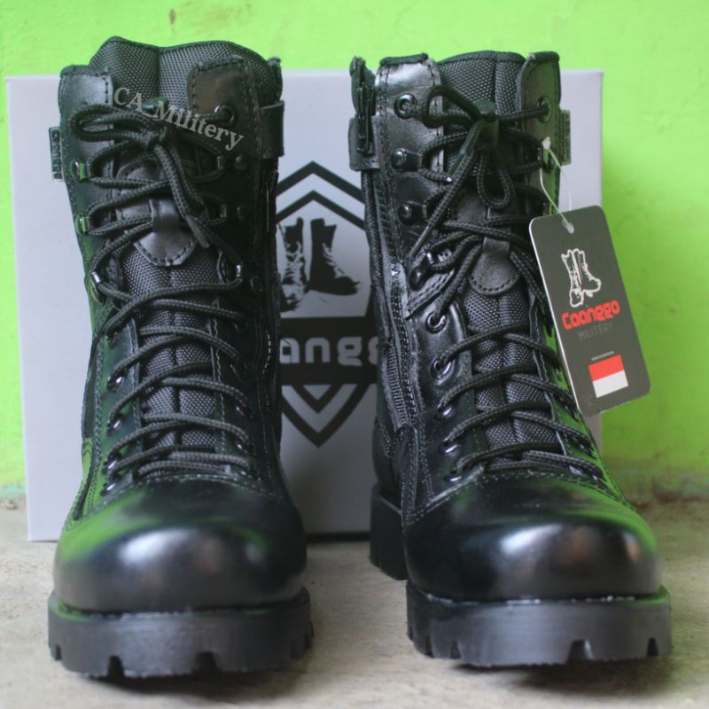 SEPATU PDL TNI POLRI KULIT ASLI SEPATU PDL TNI AD AU AL TACTICAL SATPAM SECURITY ORIGINAL CAANGGO MILITERY