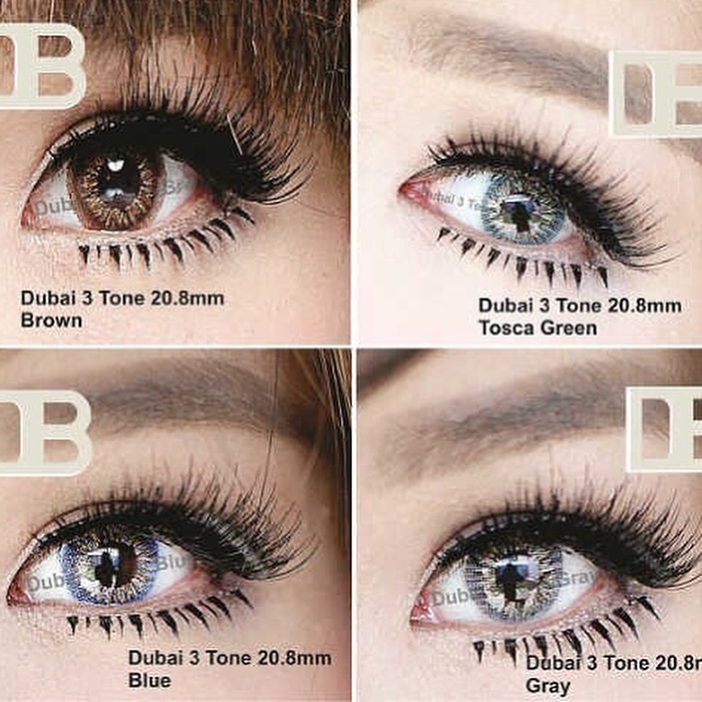 Softlens Dubai 3 tone gray brown blue tosca black