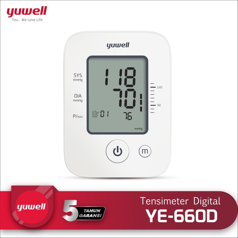 Tensi Digital Yuwell YE 660 D/ Tensi Digital Adaptor /Tensi Digital Listrik